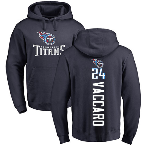 Tennessee Titans Men Navy Blue Kenny Vaccaro Backer NFL Football #24 Pullover Hoodie Sweatshirts->nfl t-shirts->Sports Accessory